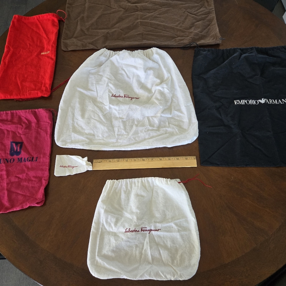 Salvatore Ferragamo and Emporio Armani Dust Bags